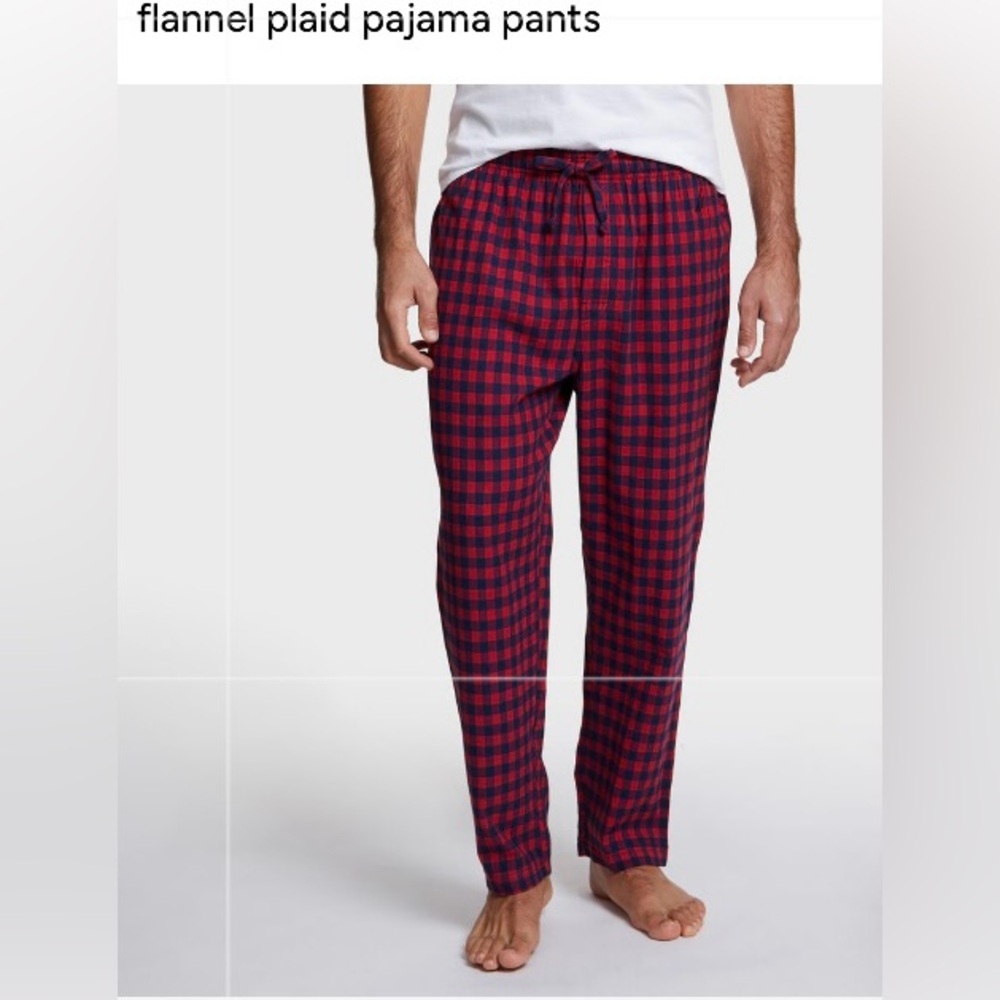 Nautical Red and Blue Plaid Pajama Lounge Pants